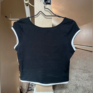 Urban Outfitters Black and White Crop Top